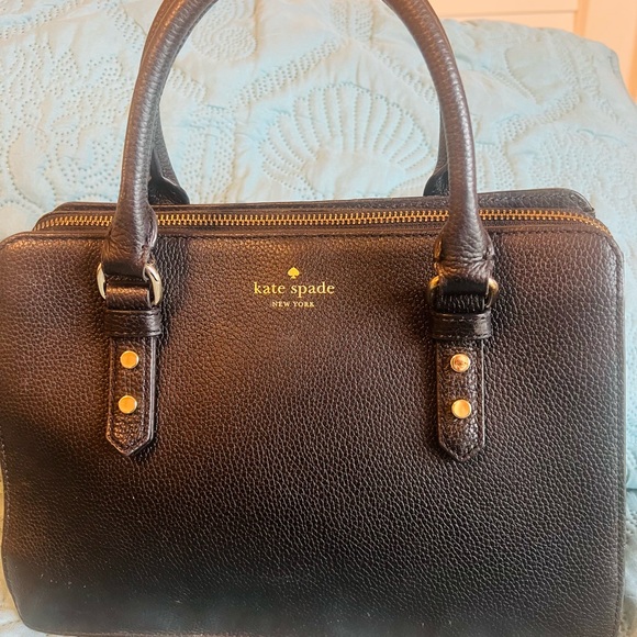 ❤️❤️SOLD❤️❤️ Spade Crossbody or Tote Black Leather Handbag GUC - Picture 11 of 11